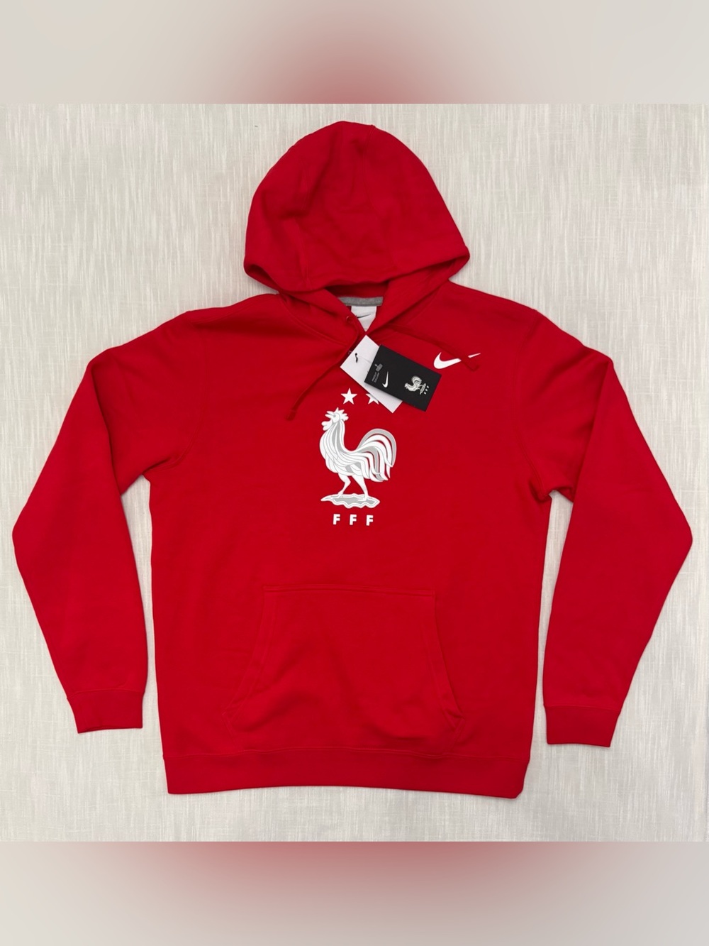 Nike France National Team FFF Club Primary Red Pullover Hoodie Mens SZ M M31777